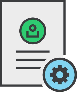 Bir belge dosya simgesinin vektör illüstrasyonu 