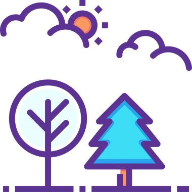 Ağaç. Web simgesi basit illüstrasyon