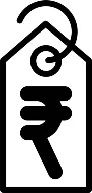 Rupi para birimi web simgesi, basit vektör illüstrasyonu 