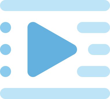 video. Web simgesi basit illüstrasyon