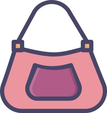 Çanta. Web simgesi basit illüstrasyon