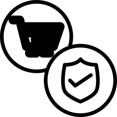 Alışveriş web simgesi basit illüstrasyon
