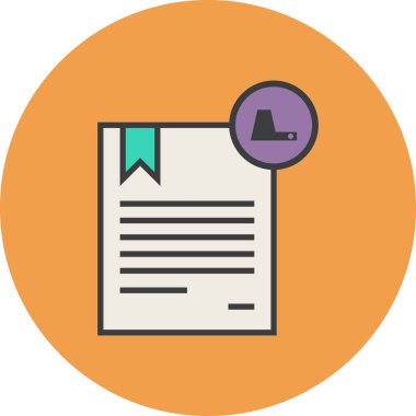 Bir belge dosya simgesinin vektör illüstrasyonu 