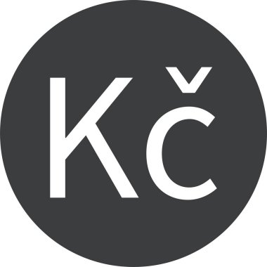 Koruna para web simgesi, basit vektör illüstrasyonu 