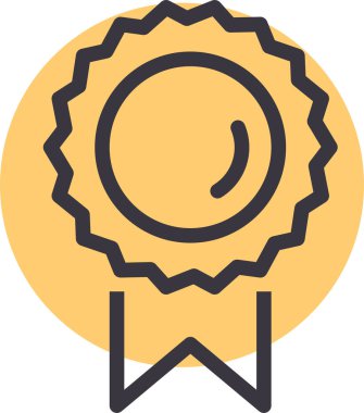 Madalya. Web simgesi basit illüstrasyon