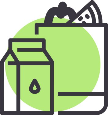 Süt. Web simgesi basit illüstrasyon 