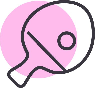 ping pong web simgesi basit illüstrasyon