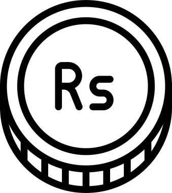 Rupi para birimi web simgesi, basit vektör illüstrasyonu 