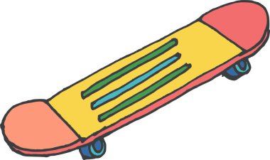 Kaykay. Web simgesi basit illüstrasyon