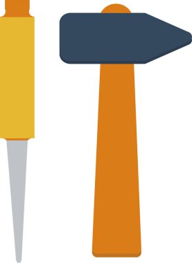 Çekiç. Web simgesi basit illüstrasyon