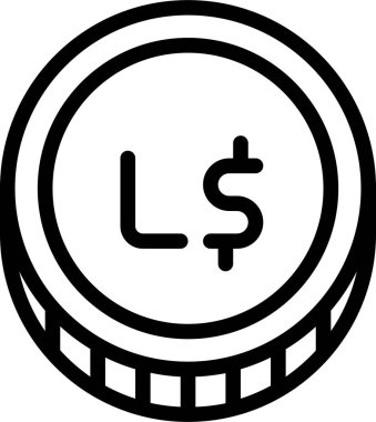 Dolar. Web simgesi vektör illüstrasyonu