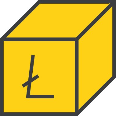 litecoin web simgesi basit tasarım, vektör