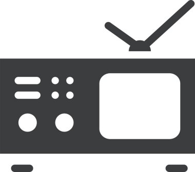 Televizyon. Web simgesi basit illüstrasyon