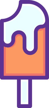 Dondurma. vektör illüstrasyonu 