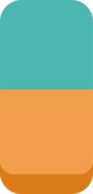 Modern silgi simgesinin vektör illüstrasyonu