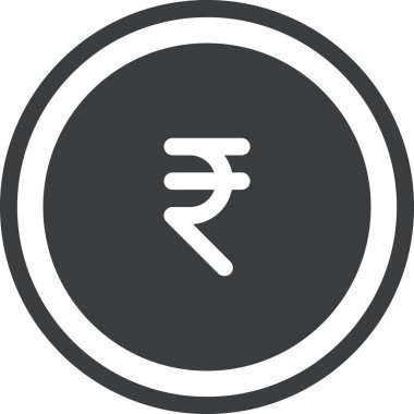 Rupi para birimi web simgesi, basit vektör illüstrasyonu 