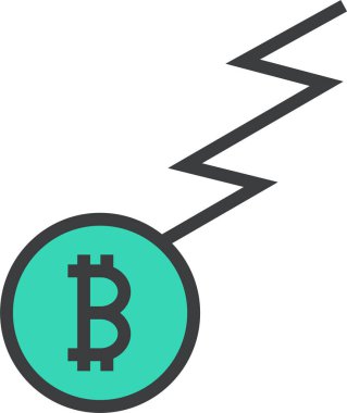 Bitcoin web simgesi basit tasarım, vektör