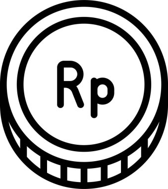 rupiah web simgesi, basit vektör illüstrasyonu