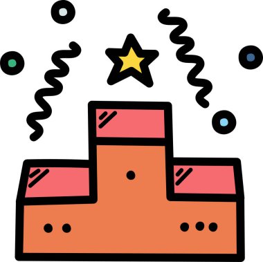 Noel 'de. Web simgesi basit illüstrasyon