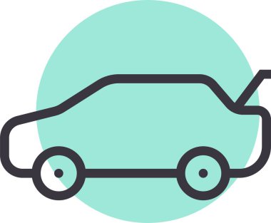 - Araba. Web simgesi basit illüstrasyon