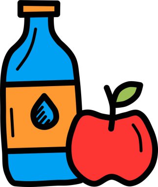 Sağlıklı yemek ikonu. Web simgesi vektör illüstrasyonu