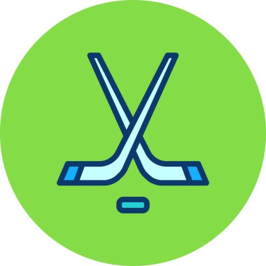 buz hokeyi web simgesi, basit vektör illüstrasyonu