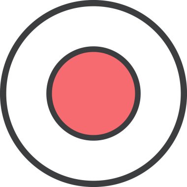 Japonya bayrağı, basit vektör illüstrasyonu