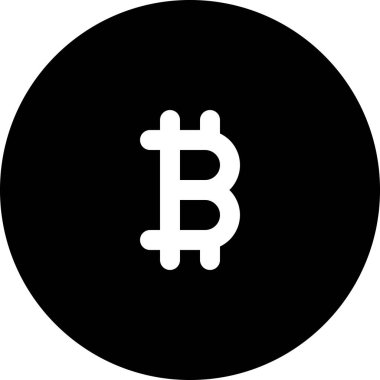 Bitcoin web simgesi basit tasarım, vektör