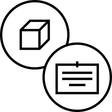 Kutu. Web simgesi basit illüstrasyon