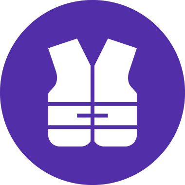 Bir güvenlik yeleği simgesinin vektör çizimi