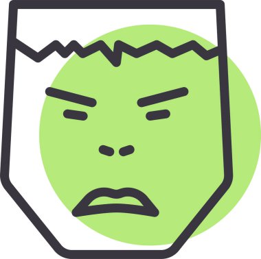 Yüz. Web simgesi basit illüstrasyon