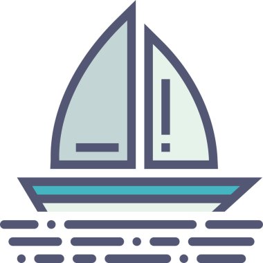Tekne. Web simgesi basit illüstrasyon