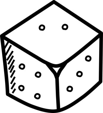 zar. Web simgesi basit illüstrasyon