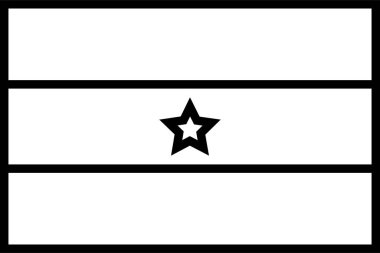 Gana ülke bayrağı, vektör illüstrasyonu 