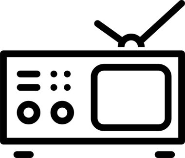 Televizyon. Web simgesi basit illüstrasyon