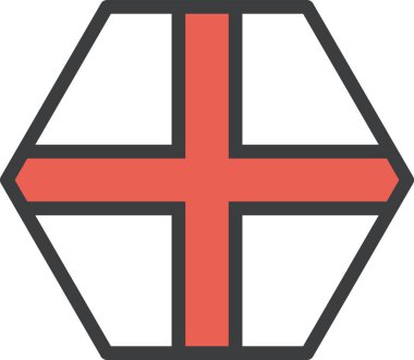 İngiltere bayrağı, vektör illüstrasyonu 