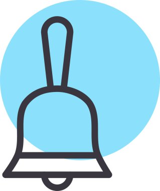 Jingle bell web simgesi, basit vektör illüstrasyonu