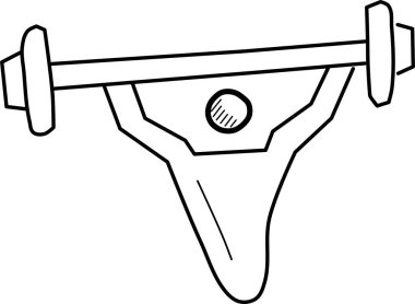 Fitness ve egzersiz ikonu. Web için halter vektör simgelerinin özet çizimi 