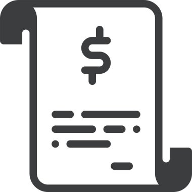 fatura işareti simgesi, vektör illüstrasyonu