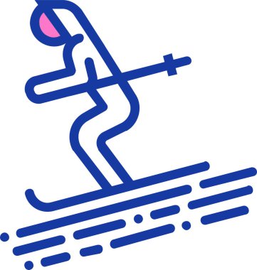 Kayak. Web simgesi basit illüstrasyon