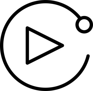 Oynayın. Web simgesi vektör illüstrasyonu