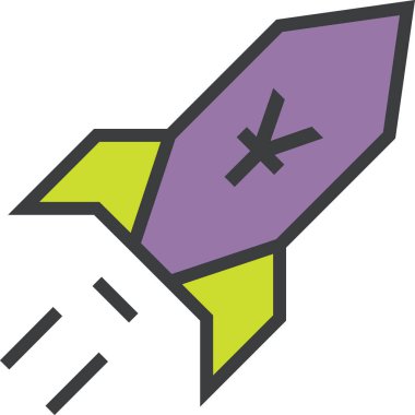 roket web simgesi basit illüstrasyon