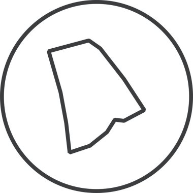 Rhode Island durum haritası vektör illüstrasyonu