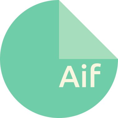 aif dosya biçiminin vektör illüstrasyonu
