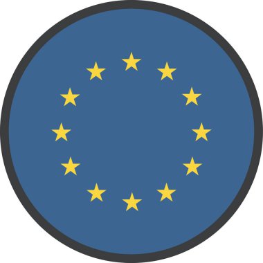 Avrupa Birliği bayrağı, vektör illüstrasyonu 