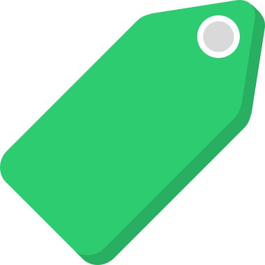 Etiket. Web simgesi basit illüstrasyon 