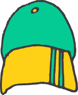 Çizgi film kadın şapkasının vektör çizimi