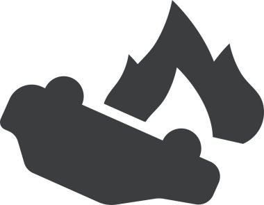 ateş ağı simgesi, basit vektör illüstrasyonu