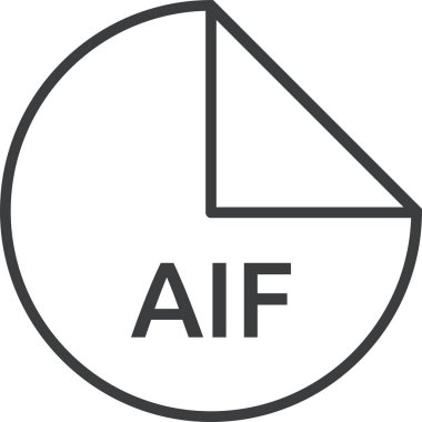 aif dosya biçiminin vektör illüstrasyonu