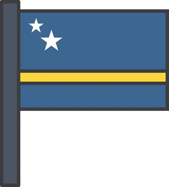 Σημαία Χώρας Κουρασάο Διανυσματική Απεικόνιση — Διανυσματικό Αρχείο